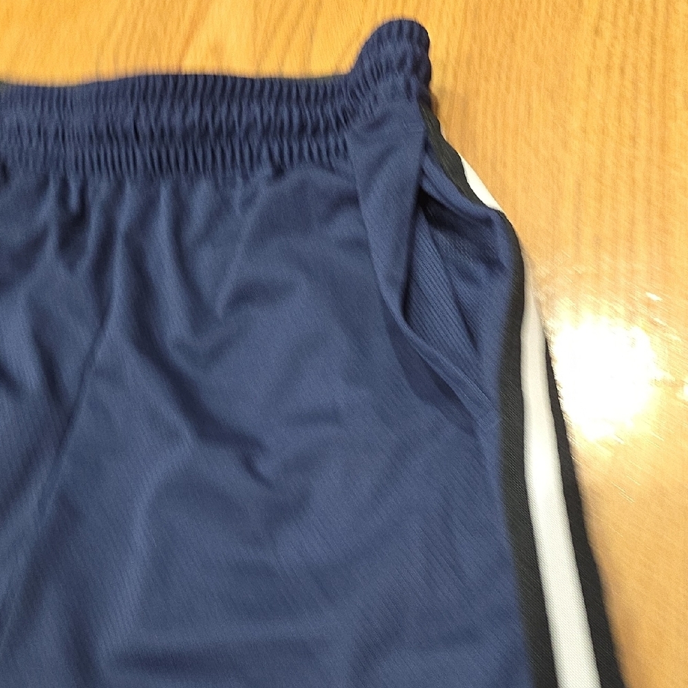 Nike Dark Blue Sports Shorts with White Trim - Picture 4 of 13